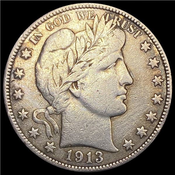 1913 Barber Half Dollar LIGHTLY CIRCULATED