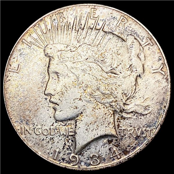 1934 Silver Peace Dollar ABOUT UNCIRCULATED