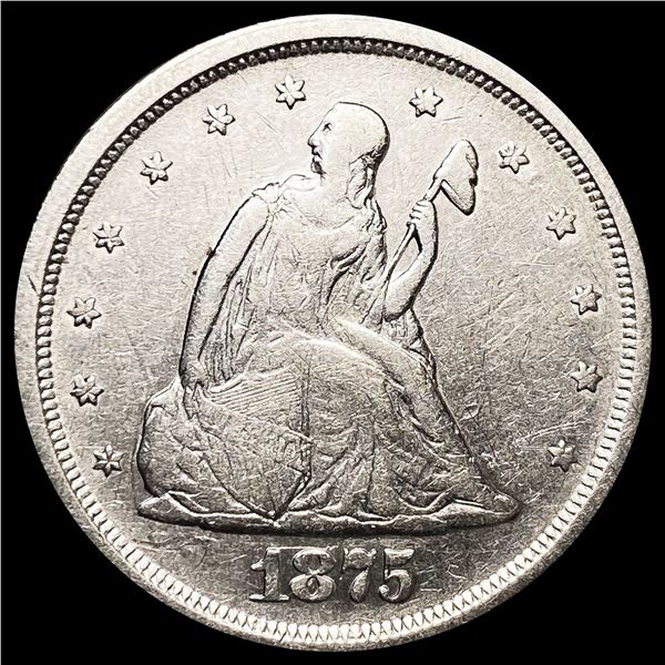 1875-S Twenty Cent Piece LIGHTLY CIRCULATED