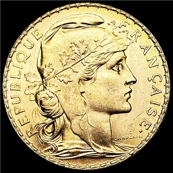 1908 France .1867oz Gold 20 Francs UNCIRCULATED