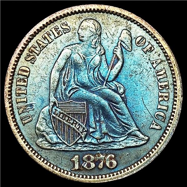 1876-CC Seated Liberty Dime UNCIRCULATED
