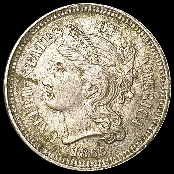 1865 Nickel Three Cent LIGHTLY CIRCULATED