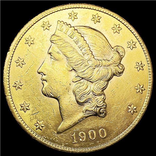 1900-S $20 Gold Double Eagle CLOSELY UNCIRCULATED