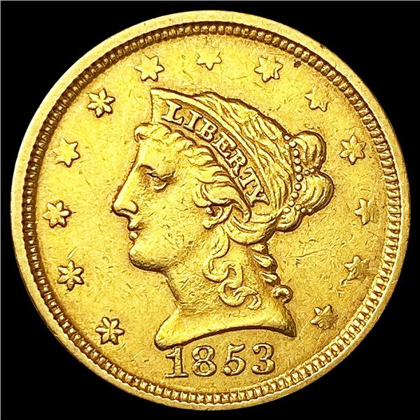 1853 $2.50 Gold Quarter Eagle CLOSELY UNCIRCULATED