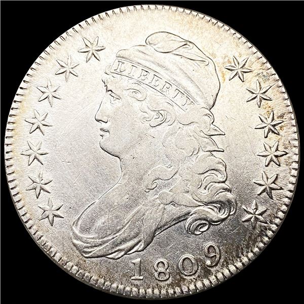 1809 Capped Bust Half Dollar NEARLY UNCIRCULATED