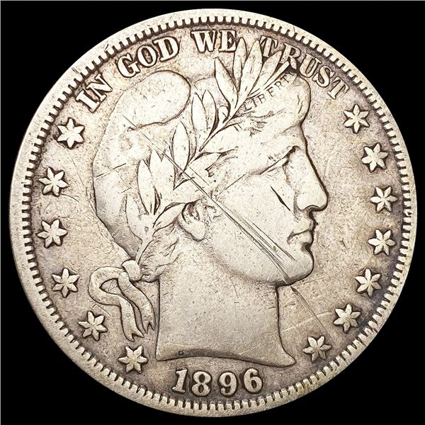 1896-S Barber Half Dollar NICELY CIRCULATED