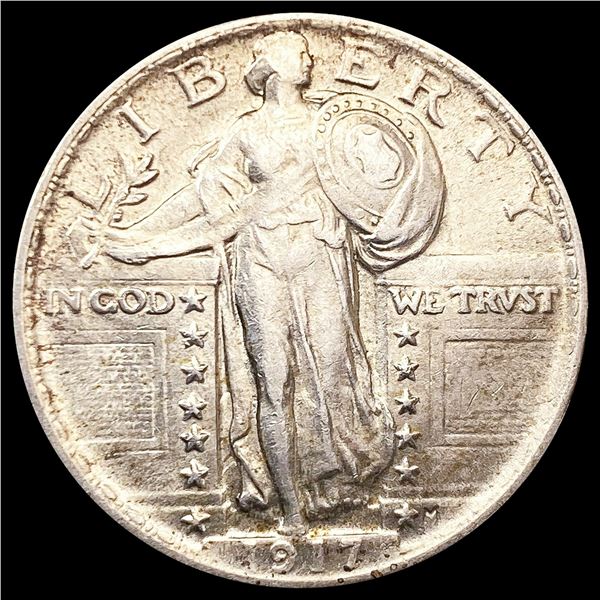 1917 T2 Standing Liberty Quarter CLOSELY UNCIRCULA
