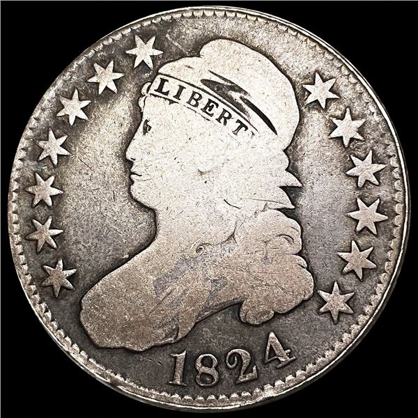 1824 Capped Bust Half Dollar NICELY CIRCULATED