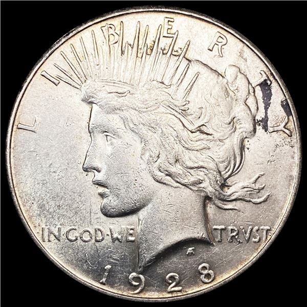 1928-S Silver Peace Dollar CLOSELY UNCIRCULATED