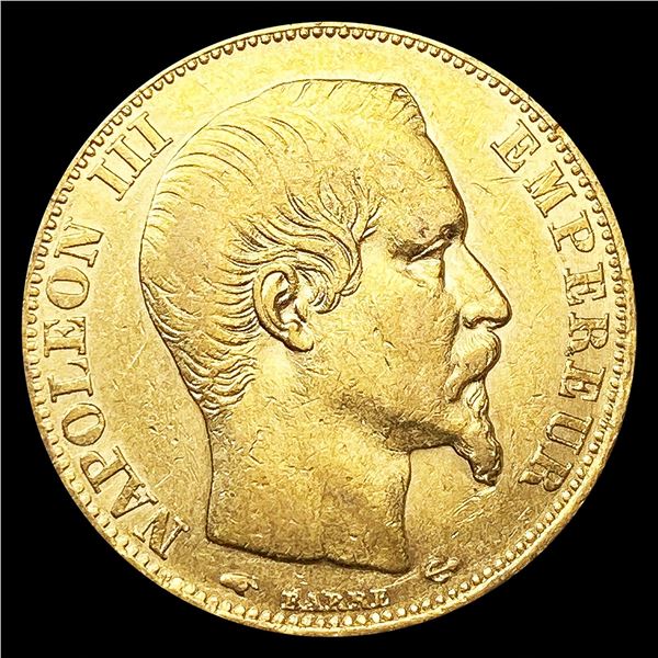 1857-A Italy .1867oz Gold 20 Lire CLOSELY UNCIRCUL