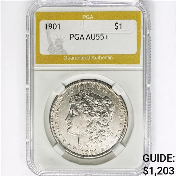 1901 Morgan Silver Dollar PGA AU55+