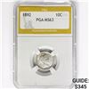 Image 1 : 1892 Barber Dime PGA MS63