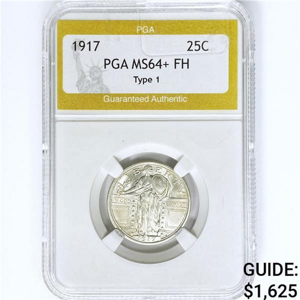 1917 Standing Liberty Quarter PGA MS64+ FH Type 1