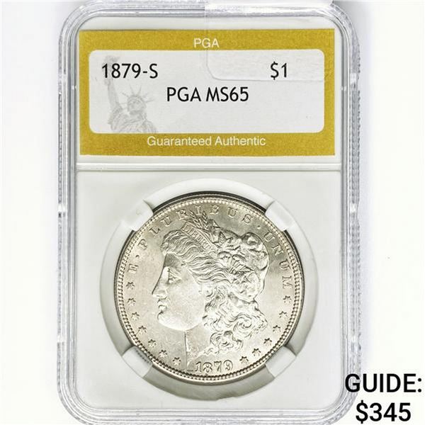 1879-S Morgan Silver Dollar PGA MS65