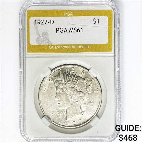 1927-D Silver Peace Dollar PGA MS61
