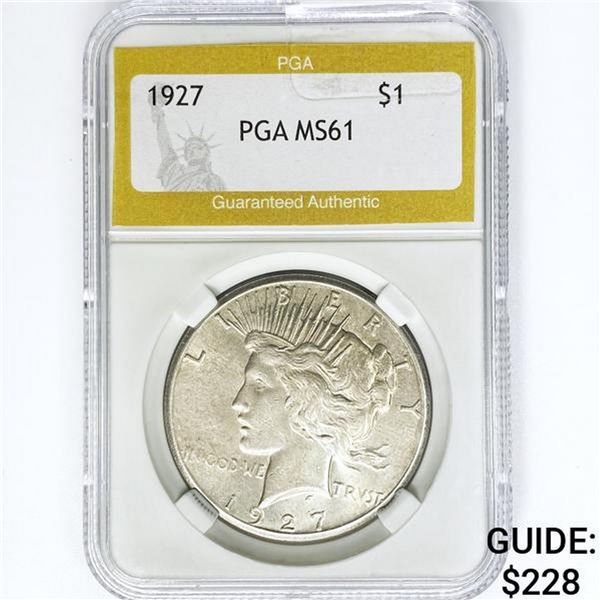 1927 Silver Peace Dollar PGA MS61