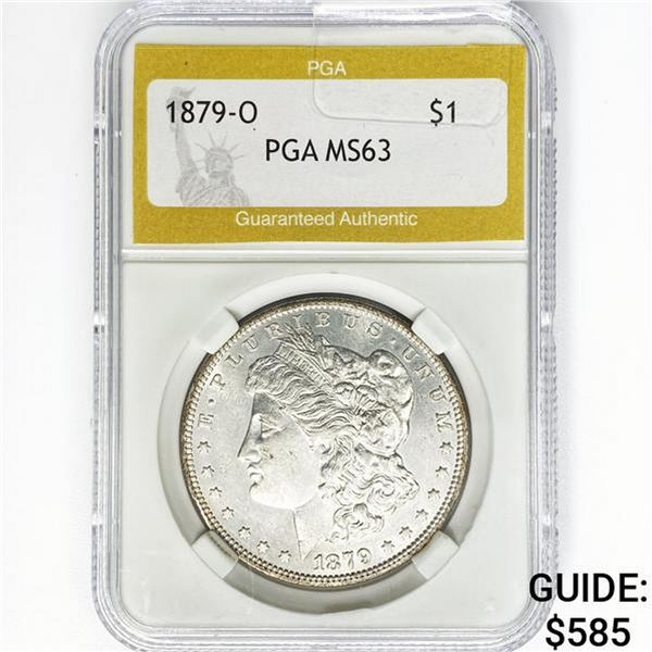 1879-O Morgan Silver Dollar PGA MS63