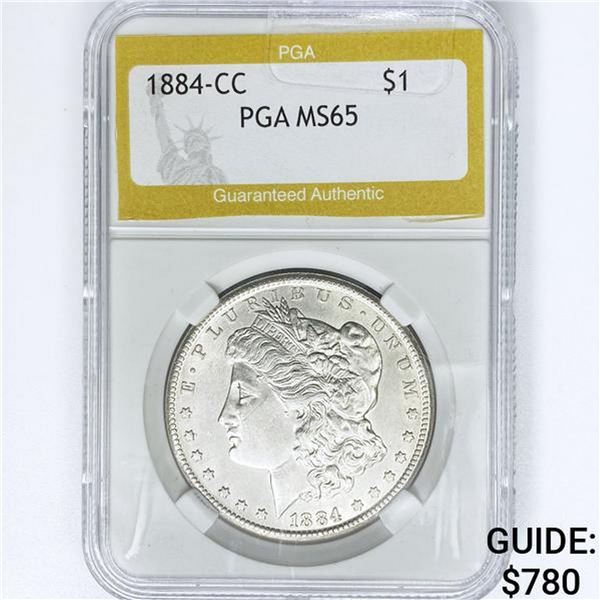 1884-CC Morgan Silver Dollar PGA MS65