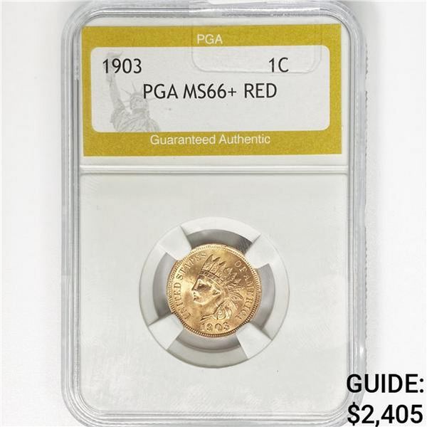 1903 Indian Head Cent PGA MS66+ RED