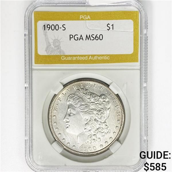 1900-S Morgan Silver Dollar PGA MS60