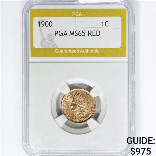 1900 Indian Head Cent PGA MS65 RED