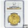 Image 1 : 1924 $20 Gold Double Eagle NGC MS63