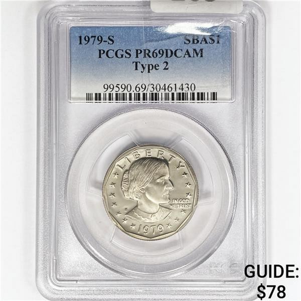 1979-S SBA $1 TYPE2 PCGS PR69 DCAM
