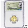 Image 1 : 2017 China Panda 50 Yuan .0963oz Gold NGC MS70
