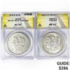 Image 1 : (2) Silver Dollars Incd Rev 79 ANACS 1878-1883