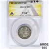 Image 1 : 1913-D Barber Quarter ANACS F12