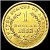 Image 2 : 1853-O Rare Gold Dollar CLOSELY UNCIRCULATED