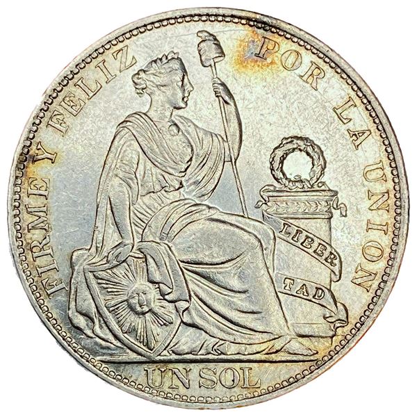 1915 Peru Silver Sol