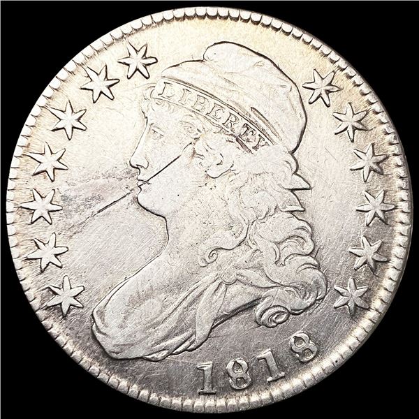 1818 Capped Bust Half Dollar NEARLY UNCIRCULATED