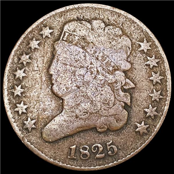 1825 Classic Head Half Cent NICELY CIRCULATED