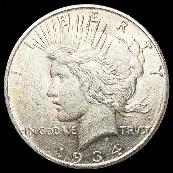 1934-D Silver Peace Dollar NEARLY UNCIRCULATED