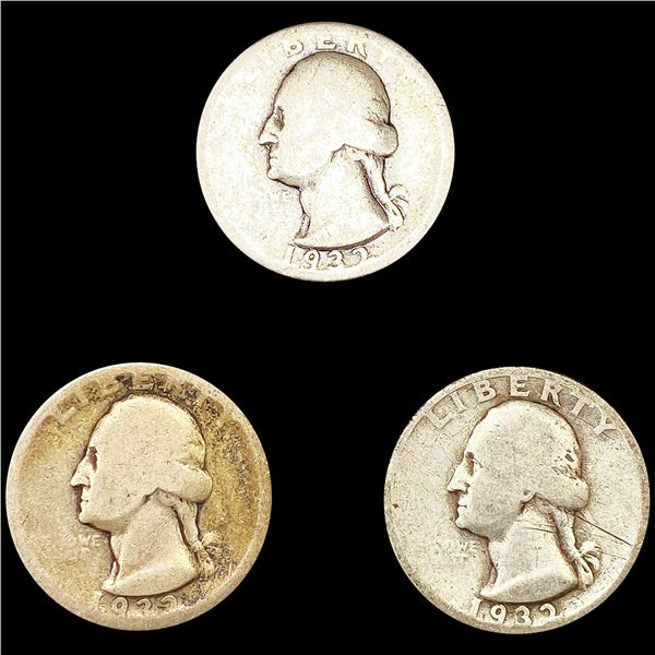 (3) Washington Quarters (1932-S, (2) 1932-D) NICEL