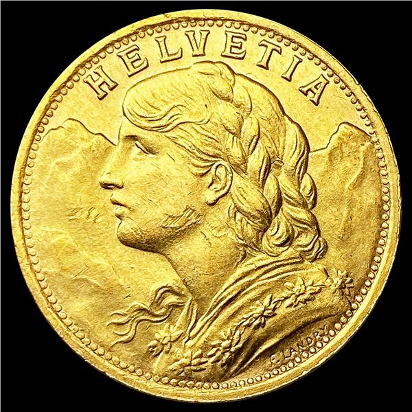 1947-B Swiss .1867oz Gold 20 Francs UNCIRCULATED