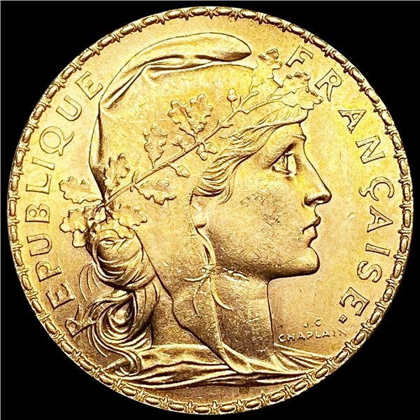 1913 France .1867oz Gold 20 Francs CHOICE BU