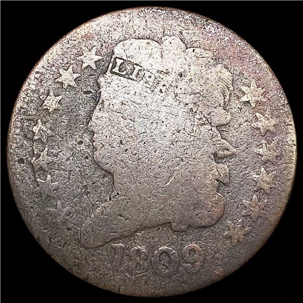 1809 Classic Head Half Cent NICELY CIRCULATED