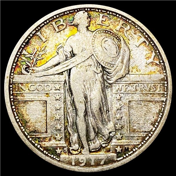1917-S T1 Standing Liberty Quarter LIGHTLY CIRCULA