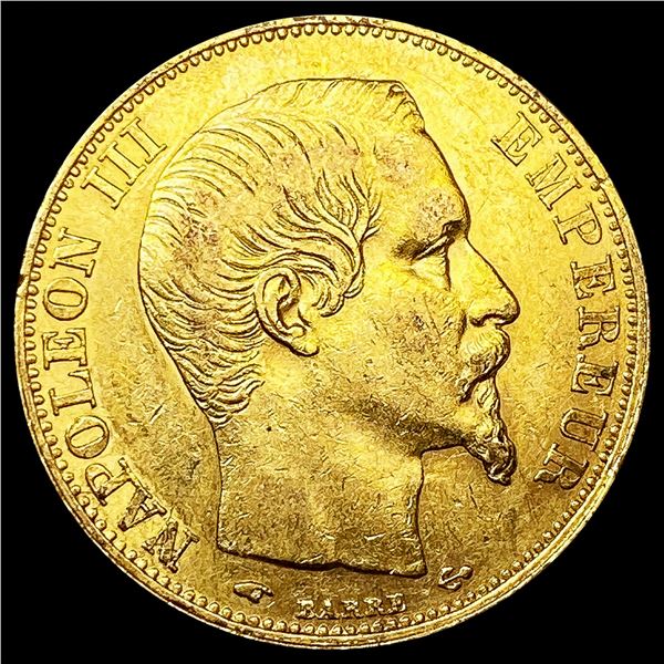 1858-A France .1867oz Gold 20 Francs CLOSELY UNCIR