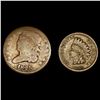 Image 1 : (2) Varied Cents (1825, 1859) NICELY CIRCULATED