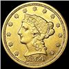 Image 1 : 1854 $2.50 Gold Quarter Eagle CLOSELY UNCIRCULATED