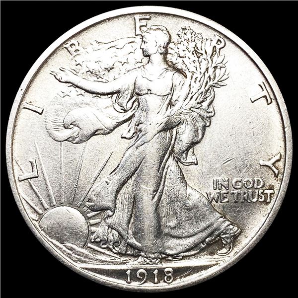 1918-S Walking Liberty Half Dollar CLOSELY UNCIRCU