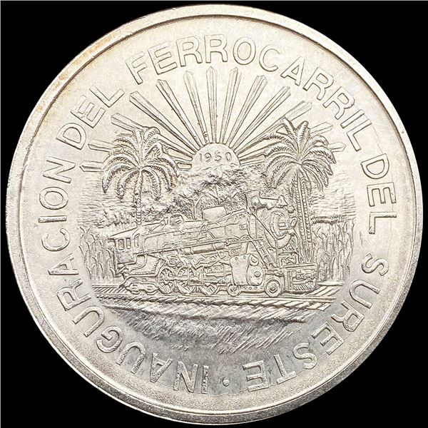 1950 Mexico Silver 5 Pesos UNCIRCULATED