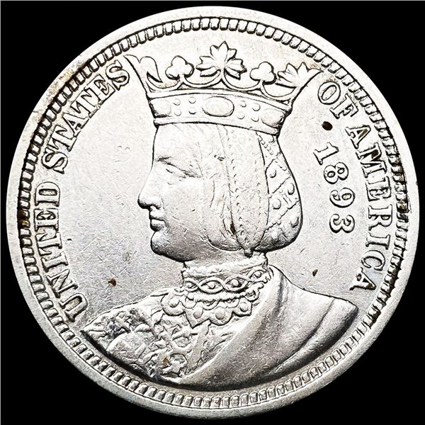 1893 Isabella Silver Quarter CLOSELY UNCIRCULATED