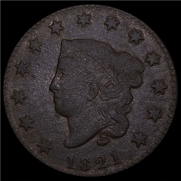 1821 Large Cent LIGHTLY CIRCULATED