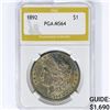 Image 1 : 1892 Morgan Silver Dollar PGA MS64
