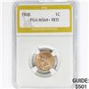 Image 1 : 1908 Indian Head Cent PGA MS64+ RED