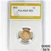 Image 1 : 1905 Indian Head Cent PGA MS65 RED